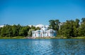 The Grotto pavilion, with a fanciful high roof, located on the northern side of the Great Pond,The Catherine Palace , a Rococo