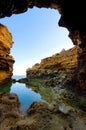 The Grotto and reflection in water