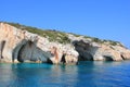 Grottos in Zakynthos island Royalty Free Stock Photo