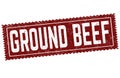 Ground beef grunge rubber stamp