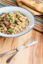 Ground Beef Mushroom Stroganoff Royalty Free Stock Photo