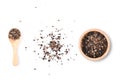Ground black pepper isolated on a white background Royalty Free Stock Photo
