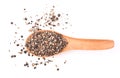 Ground black pepper isolated on a white background. Top view Royalty Free Stock Photo