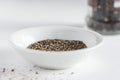 Ground Black Pepper in a Pinch Bowl