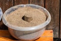 Ground black pepper powder at a market in Azerbaijan Royalty Free Stock Photo