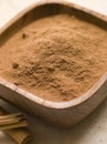 Ground Cinnamon Powder with Cinnamon Bark Royalty Free Stock Photo