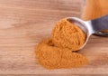Ground Cinnamon on a Wooden Table Royalty Free Stock Photo