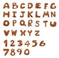 Ground coffee Alphabet