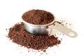 Ground Coffee In Measuring Cup Royalty Free Stock Photo