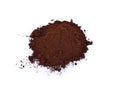 Ground coffee pile isolated
