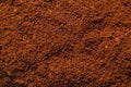 Ground coffee texture