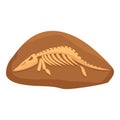 Ground dinosaur sediment icon cartoon vector. Learning biology