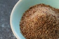 Ground Flaxseeds in a Bowl