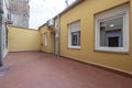 Ground floor house with several windows and patio Royalty Free Stock Photo