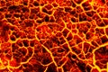 The ground is full of lava, global warming. Royalty Free Stock Photo
