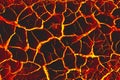 The ground is full of lava, Global warming, Lava ground background Royalty Free Stock Photo