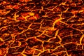 The ground is full of lava, Global warming. Royalty Free Stock Photo