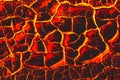 The ground is full of lava, Global warming, Lava ground background Royalty Free Stock Photo