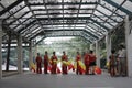 Ground grandmas rehearsing for the traditional dancing