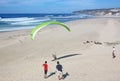 Ground Handling a paraglider on Bom Sucesso Beach