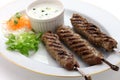 Ground lamb kebab Royalty Free Stock Photo