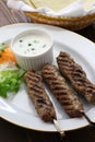 Ground lamb kebabs