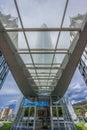 Ground level view of Iberdrola tower. Designed by architect Cesar Pelli