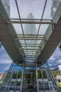 Ground level view of Iberdrola tower. Designed by architect Cesar Pelli.