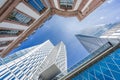 Ground level view of PalaisQuartier building complex. Collection Business Center, Frankfurt Nextower,