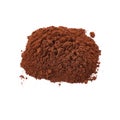 Ground milled coffee powder isolated over white background Royalty Free Stock Photo