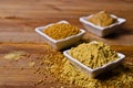 Ground mustard powder Royalty Free Stock Photo