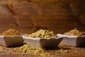 Ground mustard powder Royalty Free Stock Photo