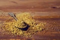 Ground mustard powder Royalty Free Stock Photo