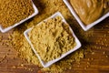 Ground mustard powder Royalty Free Stock Photo