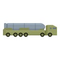 Ground nuclear truck icon cartoon vector. Missile battle Royalty Free Stock Photo