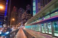 The ground pavilion in Dubai metro station. Night scene