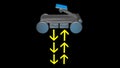 Ground penetrating radar GPR. GPR emits scan signals to detect object below earth`s surface . 3d render illustration view 8