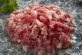 Ground pork with lean and fat close up Royalty Free Stock Photo