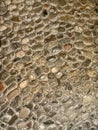 Ground and cobblestones made of river pebble stones