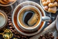 a ground roasted morning aroma coffee cup hot foam roast break flavor tasty strong flat taste aromatic full liquid above sweet Royalty Free Stock Photo