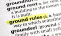 ground rules Royalty Free Stock Photo