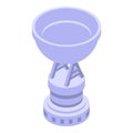 Ground satellite antenna icon, isometric style