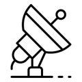 Ground satellite icon, outline style