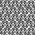 back ground seamless handwriting sketch monochrome design flower repeated pattern.