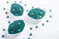 Ground spirulina and spirulina in pills