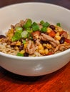 Bowl of Healthy Ground Turkey and Rice