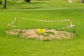 Ground under repair in golf course