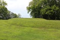 Ground view of the Coiled tail part of Serpent mound Royalty Free Stock Photo