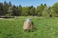 Ground walls of the former Roman fort Feldberg in the Taunus, Germany Royalty Free Stock Photo