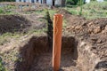 Ground water collection site for the village home. Pipe to connect the groundwater supply pump.